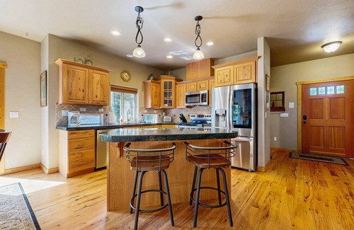 McCall House | Deluxe dog-friendly cabin w/pool & hot tub in a convenient location