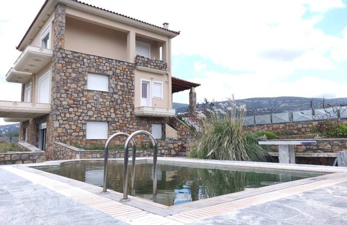 Kymi-Aliveri Villa | Dimitris Vaso’s Villa With Sea And Mountain View