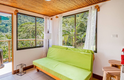 Roble House | Dog-friendly jungle cabana with scenic views, wraparound balcony, & WiFi