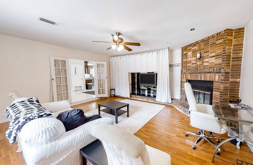 Northside House | Dog-friendly retreat with a private saltwater pool, inviting patio & W/D