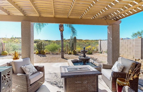 Rancho Vistoso House | Dog-friendly valley view oasis with private hot tub, shaded patio, washer/dryer