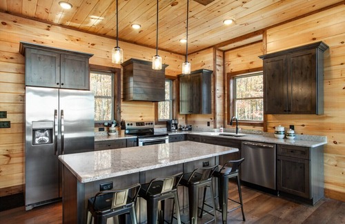 Sevierville Cabin | Dollywood Luxury Cabin | Private Pool, Hot Tub, Game Room & Theater