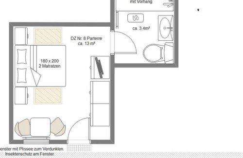 Neuensien Apartment | Doppelzimmer - Ferienzimmer und -wohnungen mit Seeblick