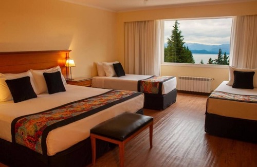 San Carlos de Bariloche Hotel | Elegant Nahuel Huapi Retreat – Spacious Room w/Lake and Garden Views Nearby