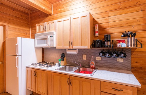 Christopher Creek Cabin | Elk Hollow Cabin with CHARM Backs National Forest, WIFI, stocked kitchen, BBQ