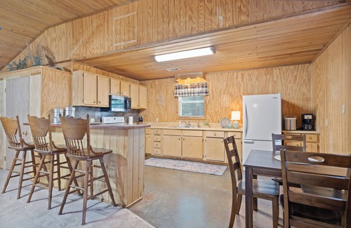 Pope Cabin | Enid Lake's charming 3-bedroom cabin with WiFi and AC in quaint Plum Point