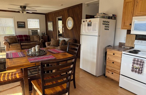 Stecoah House | Enjoy the beautiful view of the mountains in your private hot tub! Pet friendly