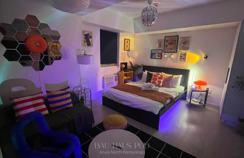 San Fernando Apartment | Entire 1BR for Family with PS4, Instax & Spacious Balcony with Pool & City View