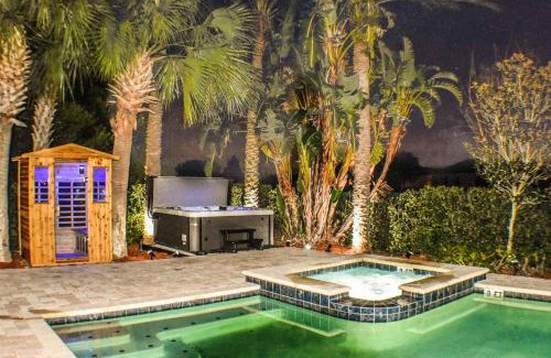 West Kissimmee Villa | Epic 8Br 8Ba 4k sq ft Villa with Movie Theater Private Pool Spa Sauna Hot Tub Firepit Gaming Room and Arcade - 10mins from Disney Orlando FL