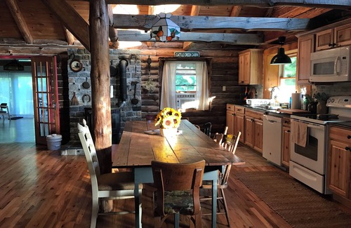 East Worcester Cabin | Escape to the country at our creek-side log cabin.