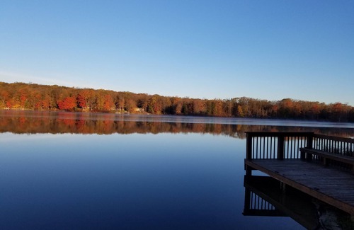 Gouldsboro House | Escape To The Poconos! Spacious 5 Bedroom ON THE LAKE - Boats, Gameroom, Hot Tub