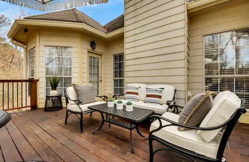 East Point House | Exquisite home with charming deck, washer/dryer, & central AC
