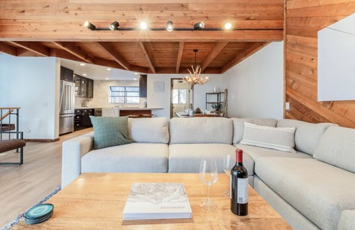 Mammoth Lakes House | Fall Availability! Bright, Alpine Townhome with Shared Hot Tub, Just a Short Stroll to Town!