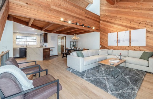 Mammoth Lakes House | Fall Availability! Bright, Alpine Townhome with Shared Hot Tub, Just a Short Stroll to Town!