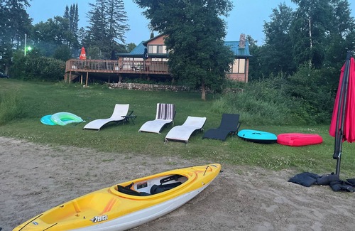 Itasca County Resort | Family friendly cabin close to playground. Amazing swimming beach