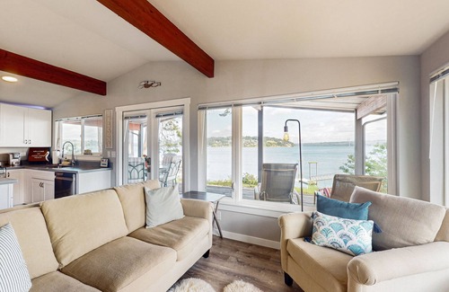 Fox Island House | Family-friendly, soundfront getaway with deck, Wifi, W/D and mountain views