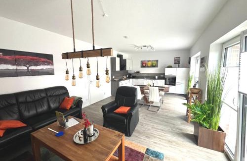 Apeldorn House | Ferienhaus "Royal Gala" Meppen Ebenerdig Carport Terrasse Neubau NETFLIX Free WIFI 2 Schlafzimmer Küche GästeWC