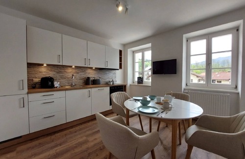 Mitterbach House | Ferienwohnung 1 mit Balkon und Bergblick