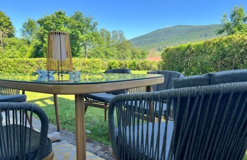 Hohenwarth Apartment | Ferienwohnung Chalet Bayrischer Wald in Villa Terrasse Bergblick Ski Sauna Arber Osser mit Hund bis 6Gäste