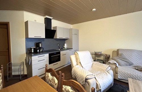 Friedrichswalde Apartment | Ferienwohnung "zur Biberburg" Eg-kranich, 68qm, 2 Schlafzimmer, Terrasse, max 4 Personen