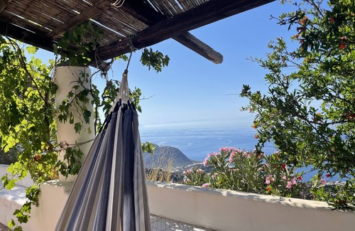 Filicudi House | Filicudi villa Aeolian style panoramic view next riserva felci above Portella