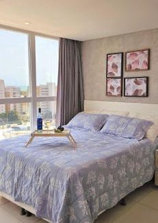 Ponta de Campina Apartment | Flat Hera 901 - Wi-fi, Vista mar a 300m da praia