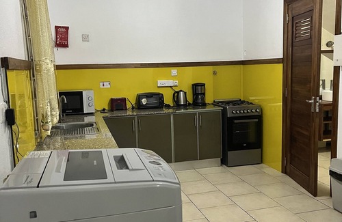 Wolmar Apartment | Flic En Flac: Furnished 2 bedrooms 60m from beach with WIFI & Nespresso cafe