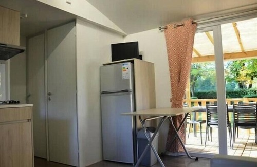 Rieux-de-Pelleport House | Flower Camping LES MIJEANNES * - Mobile home Premium 33m2 CLIMATE - 3 bedrooms +TV + dishwasher 6 people