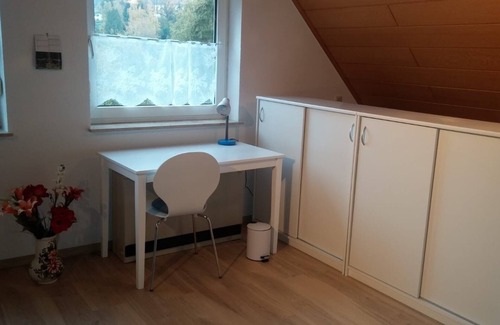 Lutzelbach Apartment | Gästehaus Lützelbach - Dachwohnung mit Esszimmer, Küche und Balkon