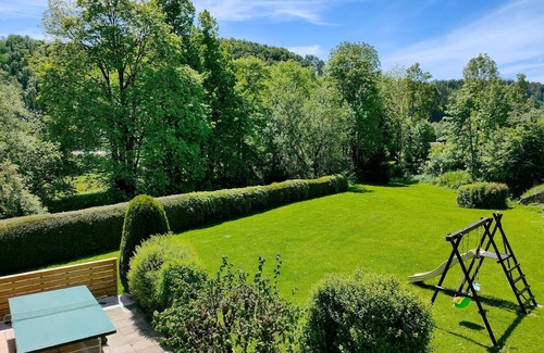 Foncine-le-Haut Apartment | Gîte Rosier Montagnes Jura with Spa Sauna river