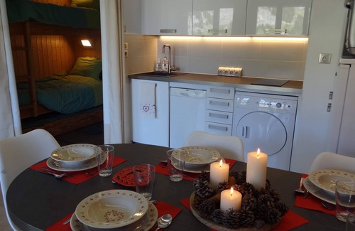 Flaine Apartment | Get a bird's eye view of Mont Blanc! Large studio with mountain view