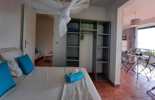Cafeiere Apartment | Gîte Appart 'Blue Mango sea view in the heart of a tropical garden