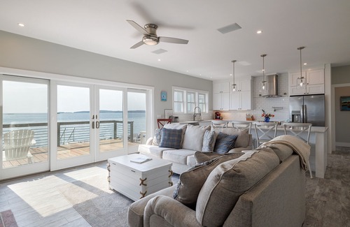 Jonesport House | Grand Maine Oceanfront Estate - Unforgettable Summer w/2 homes sitting on beach