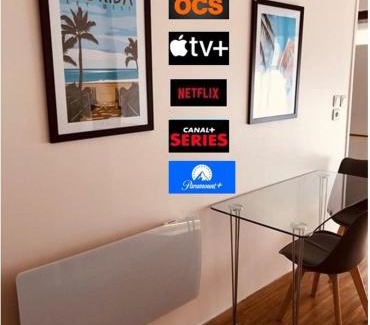Saint-Pierre - Rene II - Bonsecours Apartment | Grand T2 tout confort 48 M2 - Offre cinéma et sport canal séries, netflix, Dazen, eurosport, apple TV, OCS, paramount, prime vidéo
