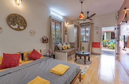 Benaulim Apartment | Ground Floor Studio With S Pool 3 Min Ride To Benaulim Beach