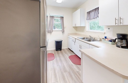 New Braunfels Ski Chalet | Guadalupe Riverfront 4BR w/Deck Firepit Views