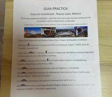 Guadalupe Apartment | Habitación Cómoda Estadio BBVA, Domo Care, Arena