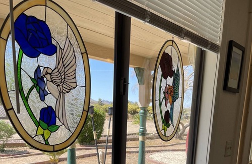 Kingman Cottage | Hawaiian Cottage!Retro refrig, micro, A/C , private, themed! *Bathroom Adjacent*