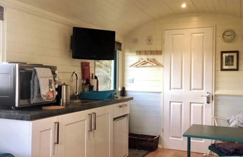Cowbeech Cabin | Heartsease - luxury Shepherd's Hut, amazing views.