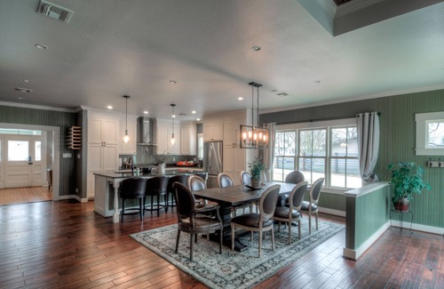 Fredericksburg House | Herber Haus, 6-7 blocks from Main St, Outdoor firepit, Game Room with Pool Table