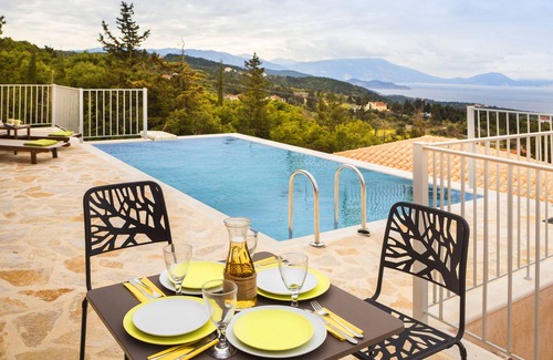 Fiskardo Villa | High level of hospitality - panoramic view -private pool- elegance.
