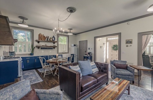 Cranesville House | Historic Schoolhouse w/Hot Tub, Fireplace & King Bed