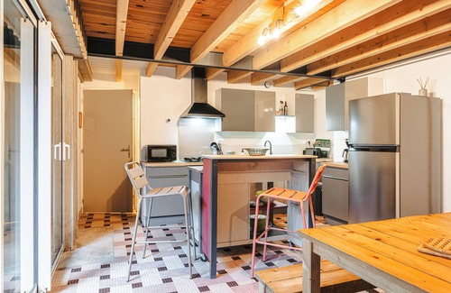 Saint-Denis-d'Oleron House | Holiday Home 'Couleur Patio, Loft Atypique, Sauna' with Private Terrace, Balcony and Wi-Fi