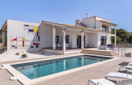 Ses Salines House | Holiday Home Colonies with Sea View, Private Pool, Terrace, A/C & Wi-Fi