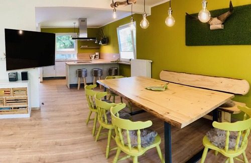 Hofgeismar House | Holiday Home 'Ferienhaus Urwald' with Private Terrace, Private Garden and Wi-Fi