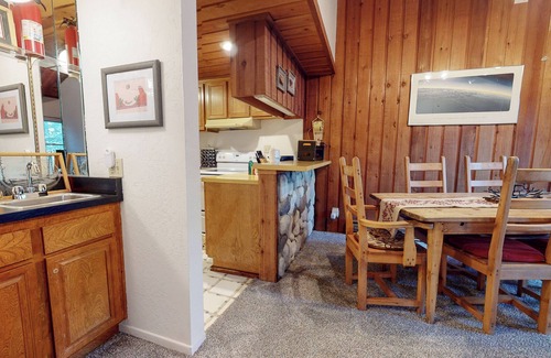 Mammoth Lakes Condo | Homey Condo, Right Across from The Village! Forested Setting & Balcony