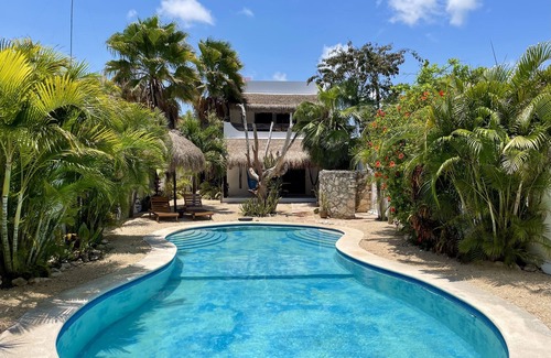 Tulum City Center House | Huge pool. Central location near food park. Private. Quiet street. Fast Wi-Fi.
