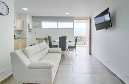 Medellin Apartment | Huge studio in a brand new building 1 block below Parque Poblado.