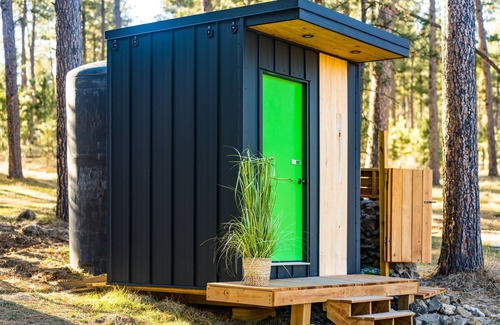 Custer Cabin | Industrial micro cabin in the forest