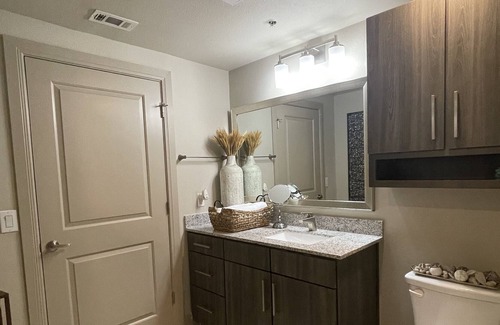 Southeast Houston Apartment | King Bed w/ Pool View 10 mins from Hobby Airport